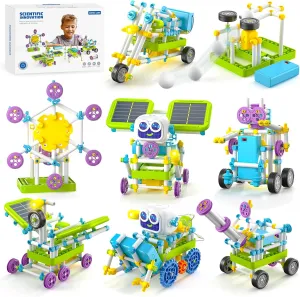434 PCS STEM Toys Kit for Kids Age 6  - Build 36  Robot Models with Solar Power, Gears & Sensors,Science & Engineering Learning Toy for Boys & Girls | Perfect Educational Birthday Gift