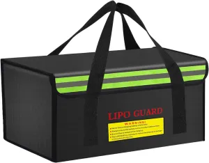 450 * 250 * 250mm Ebike Battery Safe Bag Fireproof Charging Lipo Bag Large Capatity for Lipo Battery Pack Storage Charging Transport, Home Office Travel Fireproof Safe Storage Pouch