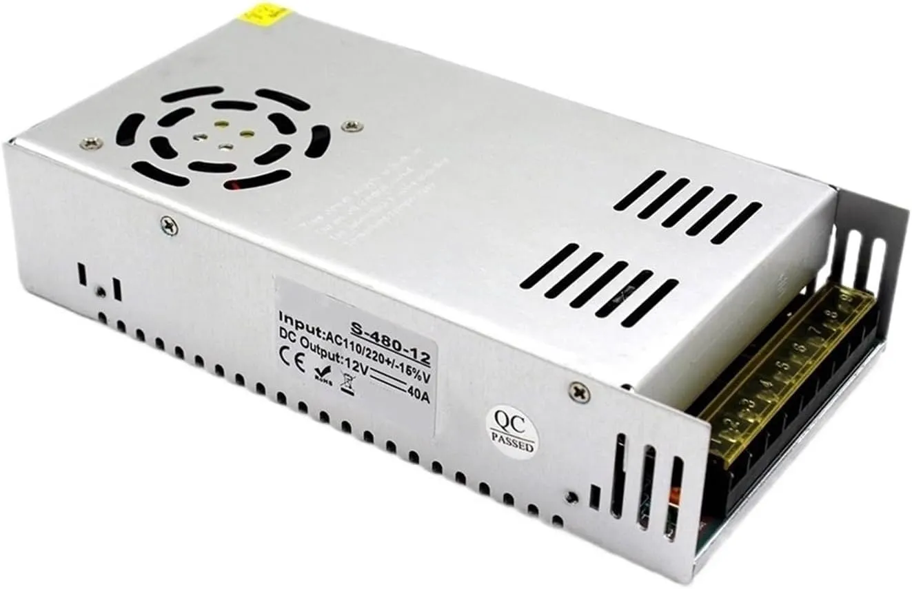 480W Power Supply Switch AC DC Power Supply 12V 15V 18V 24V 32V 36V 48V 60V 480W Driver(AC85-145V Input,DC12V)