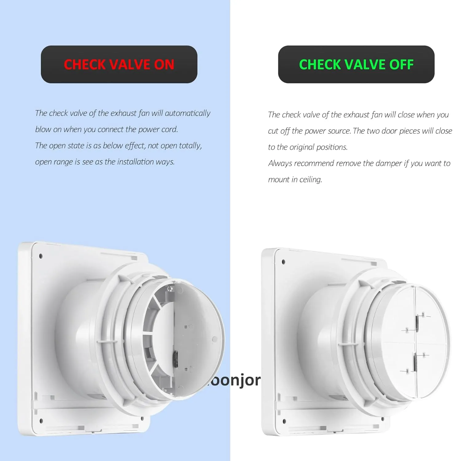 4inch Exhaust Fan, Window Wall Mount Vent Extractor Fan w/Button Switch, Cord for Kitchen Bathroom Workshop Garage (Grilles Panel with Mesh)