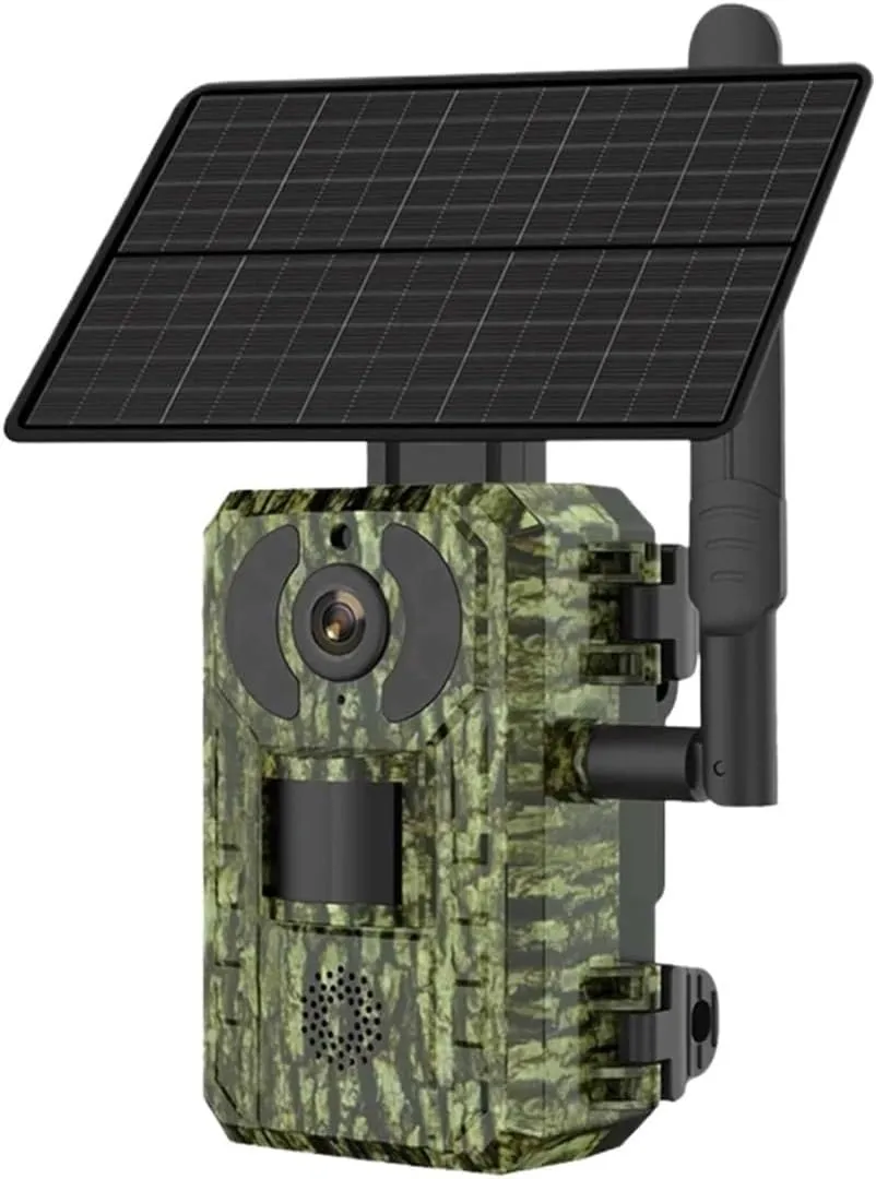 4MP 4W Outdoor Wildlife 7800mAh Battery Motion Activated Trigger Waterproof Hunting Trail Camera 4G with Night Vision(EU 4G Band 64G)
