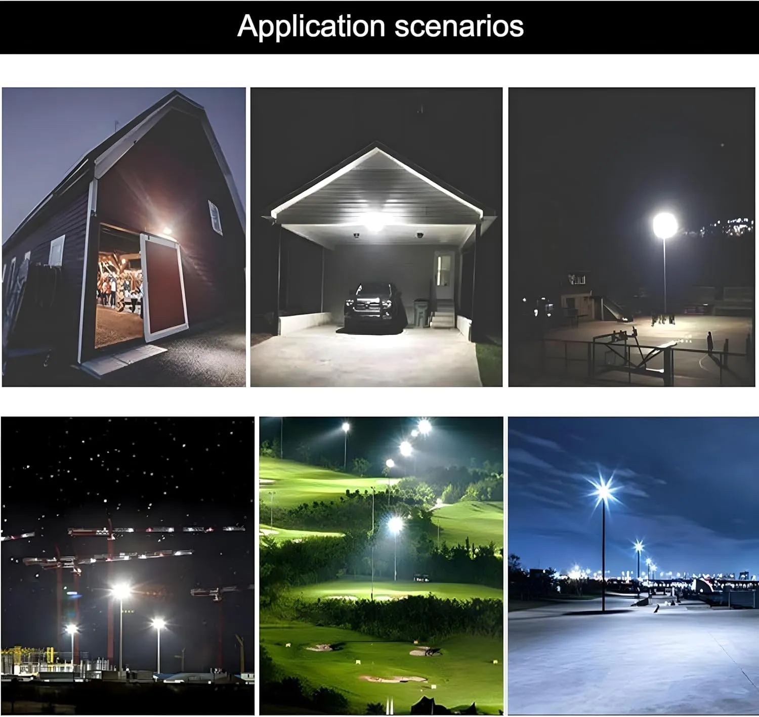4Pack LED Flood Light Outdoor,50W LED Work Light 5500lmwith 6FT US Plug,IP66 Waterproof Exterior Security Lights,6000K Daylight White Outside Floodlights Slim Design for Playground Yard