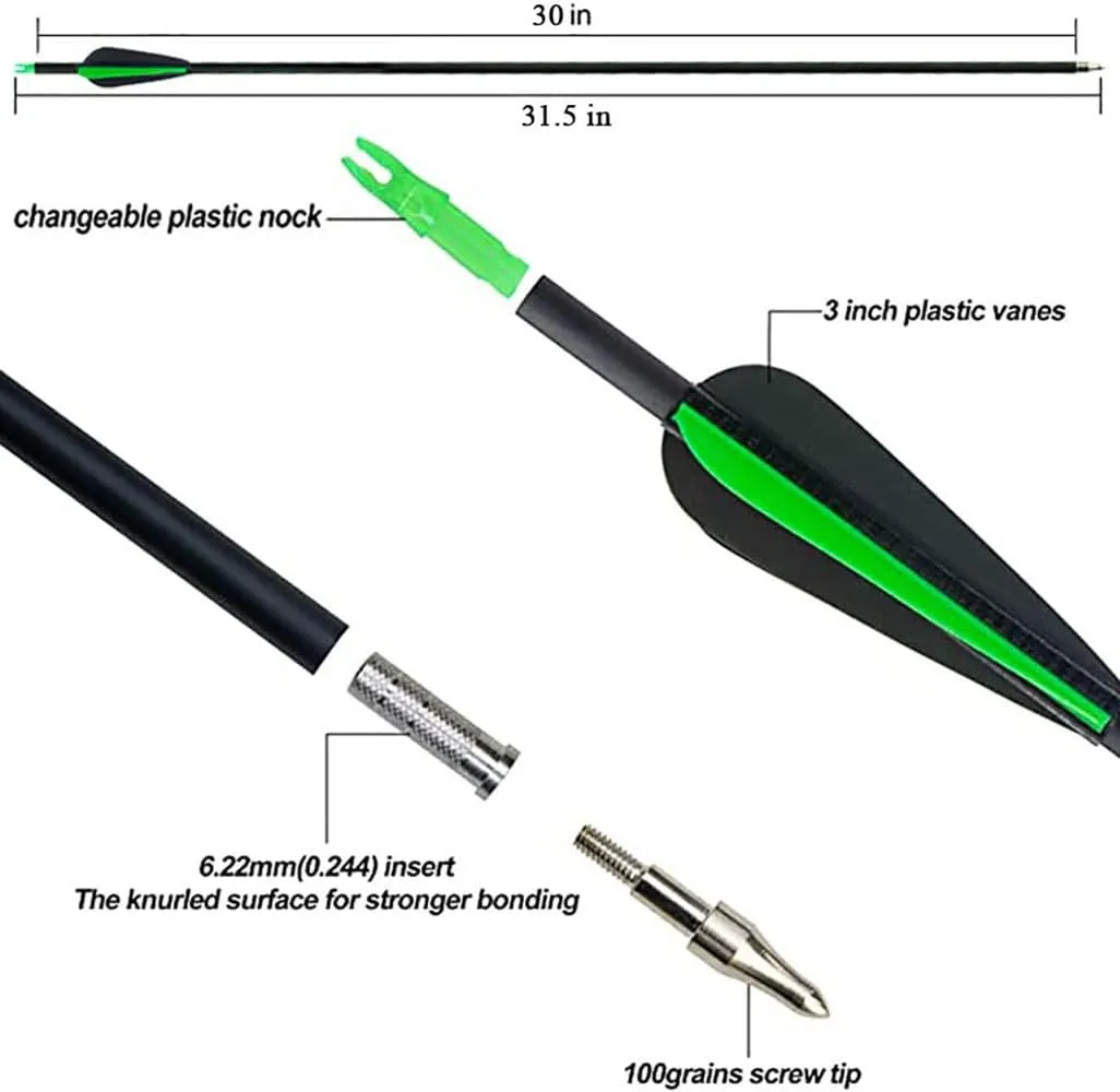 50" Takedown Recurve Bow and Arrows Set Archery Kit Right Hand Longbow for Adult Beginner Practice Hunting Competition