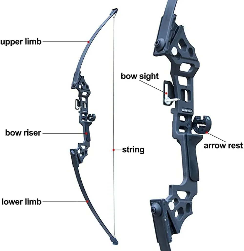 51" Bow and Arrow for Adults Archery Recurve Bow Takedown Straight Bow Hunting Longbow with Arrows Quiver Metal Riser Right Hand for Target Shooting Practice