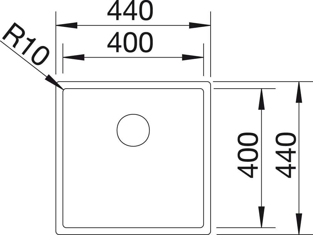 521572 Blanco Claron Kitchen Sink 400 – If Stainless Steel for the Kitchen, Stainless Steel Satin