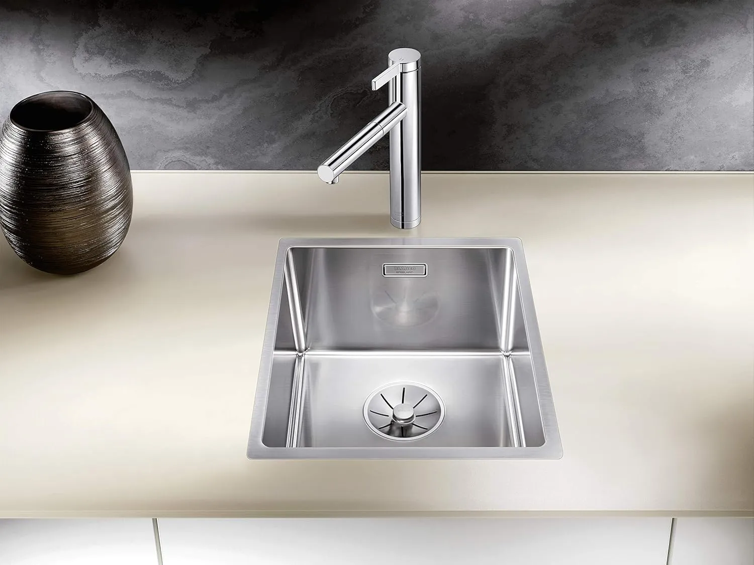 521572 Blanco Claron Kitchen Sink 400 – If Stainless Steel for the Kitchen, Stainless Steel Satin