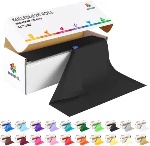 54 Inch X 200 Feet Plastic Table Cover Roll with Convenient Slide Cutter, Disposable Plastic Table Cloth Roll with Cut-to-Size Design for Weddings, Banquets, Parties (Black)