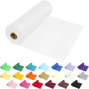 54 Inch X 300 Feet Plastic Table Cover Roll Premium Disposable Plastic Tablecloth for All Type/Shape Tables | Picnic, Party, Banquet, Birthdays, Weddings (White, 54 Inch X 300 Feet)