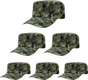 6 Pcs Kids Birthday Party Hat,Cadet Army Military Decorations Cap,Gift Soldier Retired,Bulk Helmet Camo Costume Favors