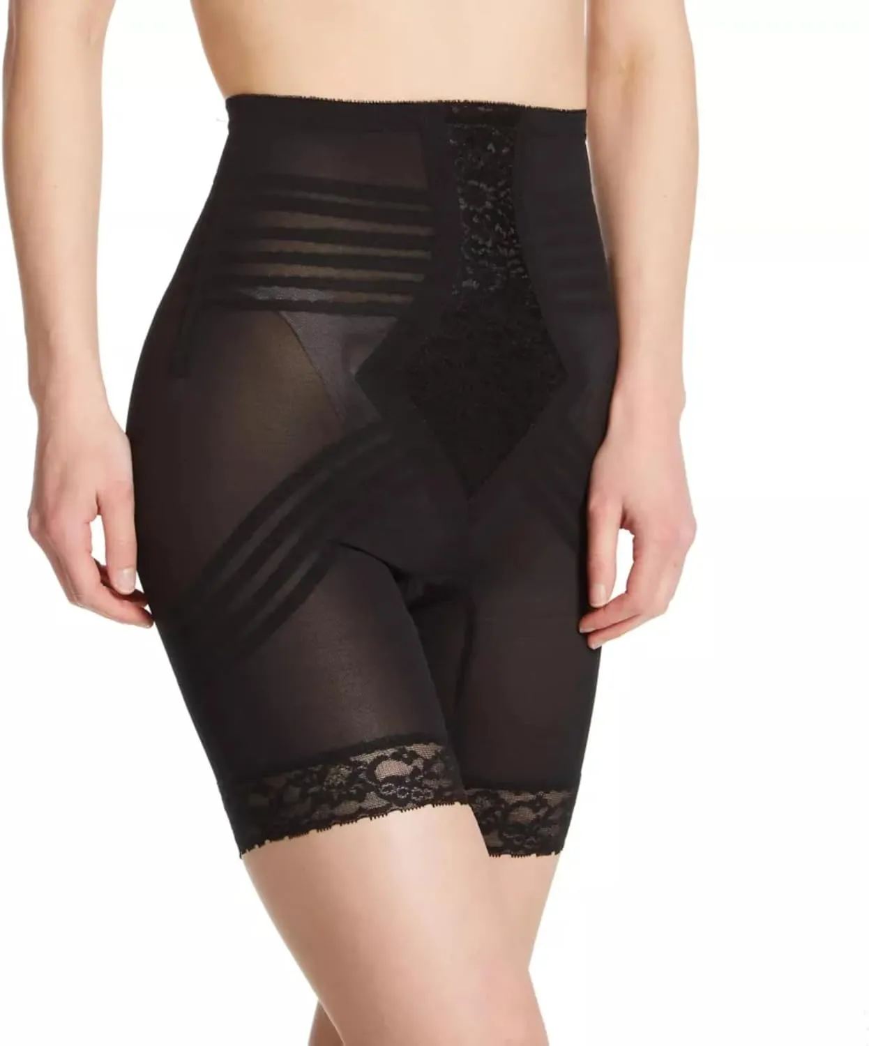 6209 High Waist Thigh Shaper | Size Sm - 15X | Made in USA | Flex Fit | No Top Roll | Firm - Extra Firm Tummy-Thigh Control