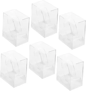 6pcs Watch Jewelry Box Transparent Square Storage Case Anti-scratch Stand for Organizing Watches and Jewelry Durable Lightweight Practical Design for Men and Women