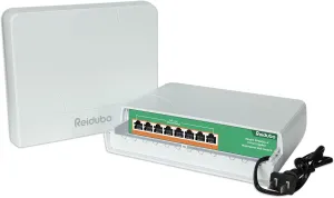 8 Port Gigabit PoE Switch Waterproof, 1000 Mbps 8 PoE  Ports 120W, IEEE802.3af/at Power Over Ethernet Unmanaged Outdoor Network Switch, Plug & Play