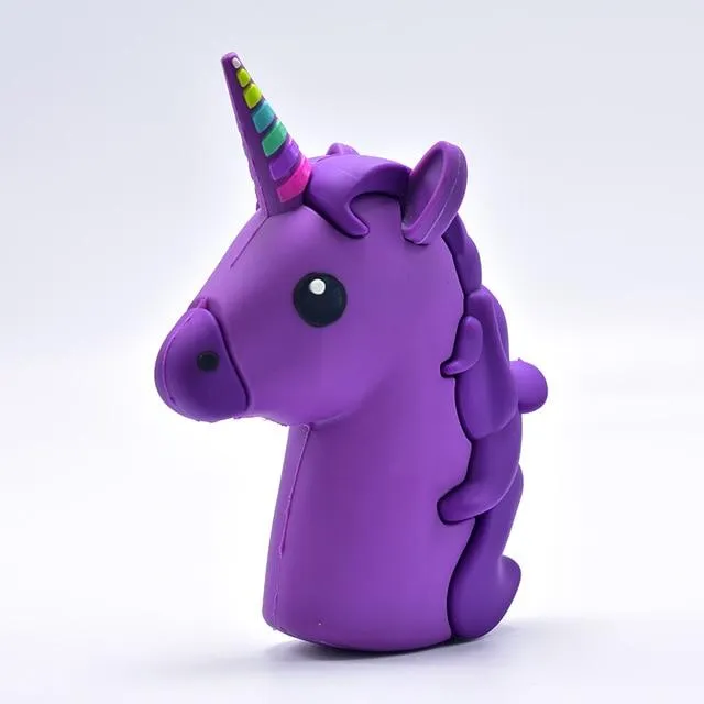8800mah Unicorn powerbank Cute Portable Emoji Power Bank Charger Cartoon 18650 Battery Bateria For Iphone 7 Xiaomi Samsung