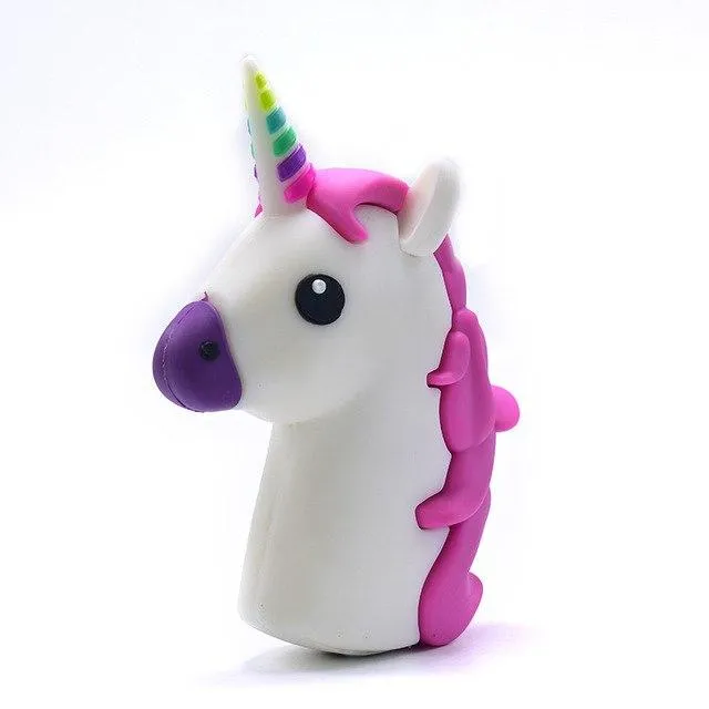 8800mah Unicorn powerbank Cute Portable Emoji Power Bank Charger Cartoon 18650 Battery Bateria For Iphone 7 Xiaomi Samsung