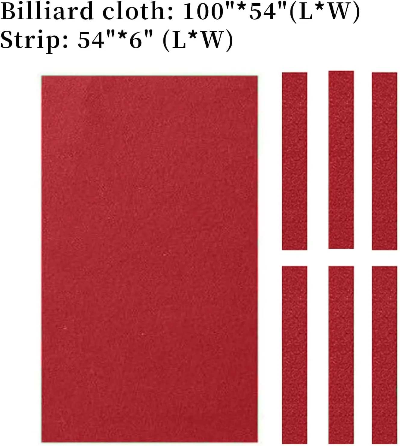 8" Pool Table Felt w/ 6 Cloth Strips, Pre Cut Billiard Table Cloth Felt