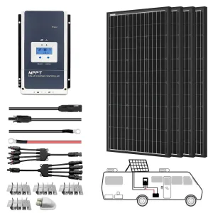 ACOPOWER 800 Watt Monocrystalline Solar RV Kit w/ 60A MPPT