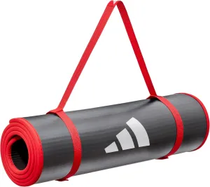 adidas 10mm Extra Thick Training Mat with Carrying Strap and Non-Slip Textured Base - Cushioned Workout Mat for Home Gym, Floor Workouts, and Intense Exercises - Portable and Durable