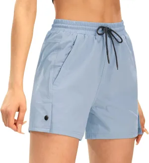 AFITNE Women's 4" Hiking Shorts Quick Dry Lightweight Outdoor Shorts Travel Athletic Golf Shorts with Pockets Water Resistant