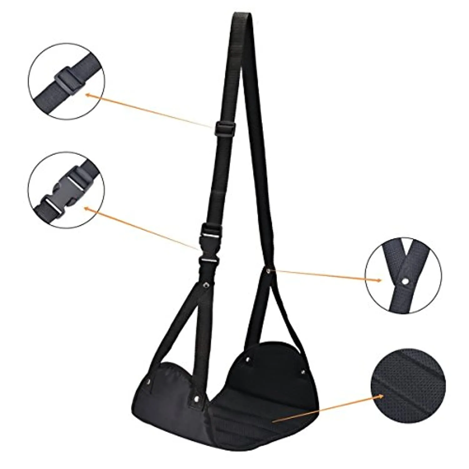 Airplane Footrest - Portable Foot Hammock - Leg Rest for Airplane Travel