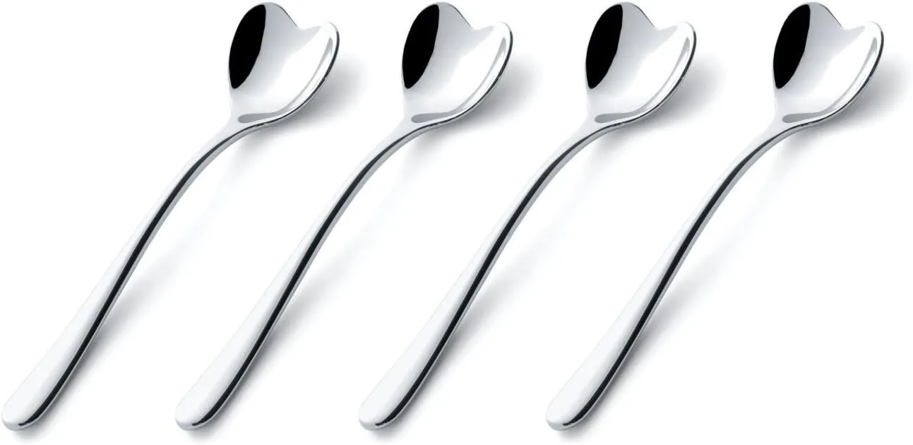 Alessi AMMI01CUS4 Big Love - Design Ice Cream Spoons Set in 18/10 Stainless Steel, Mirror Polished, 4 pieces