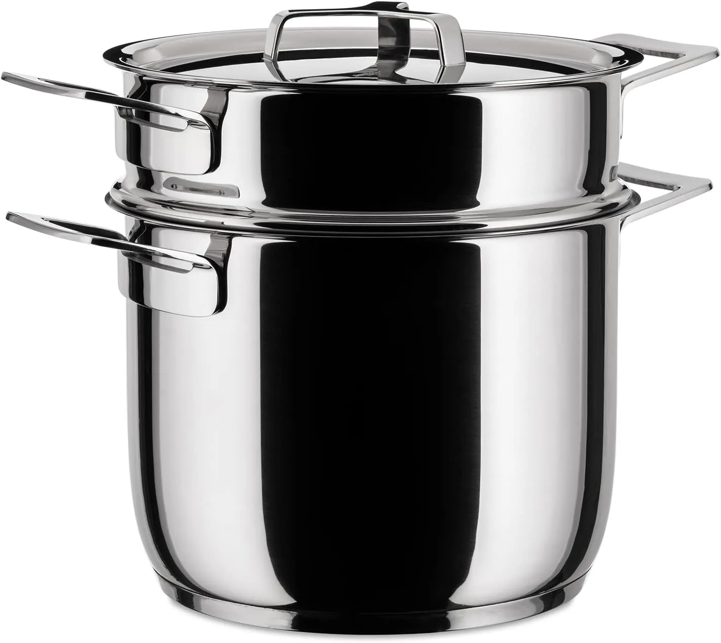 Alessi Pasta-set in 18/10 stainless steel mirror polished, 5-Quart, 9-Ounce