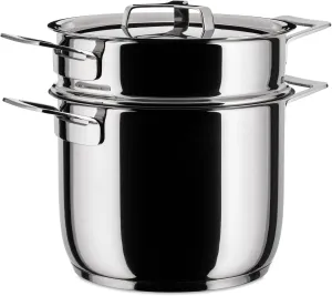 Alessi Pasta-set in 18/10 stainless steel mirror polished, 5-Quart, 9-Ounce