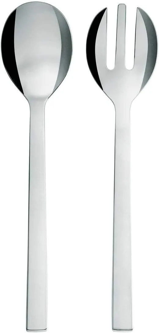 Alessi Santiago Salad Set, 8 x 29.5 x 5 cm, Silver