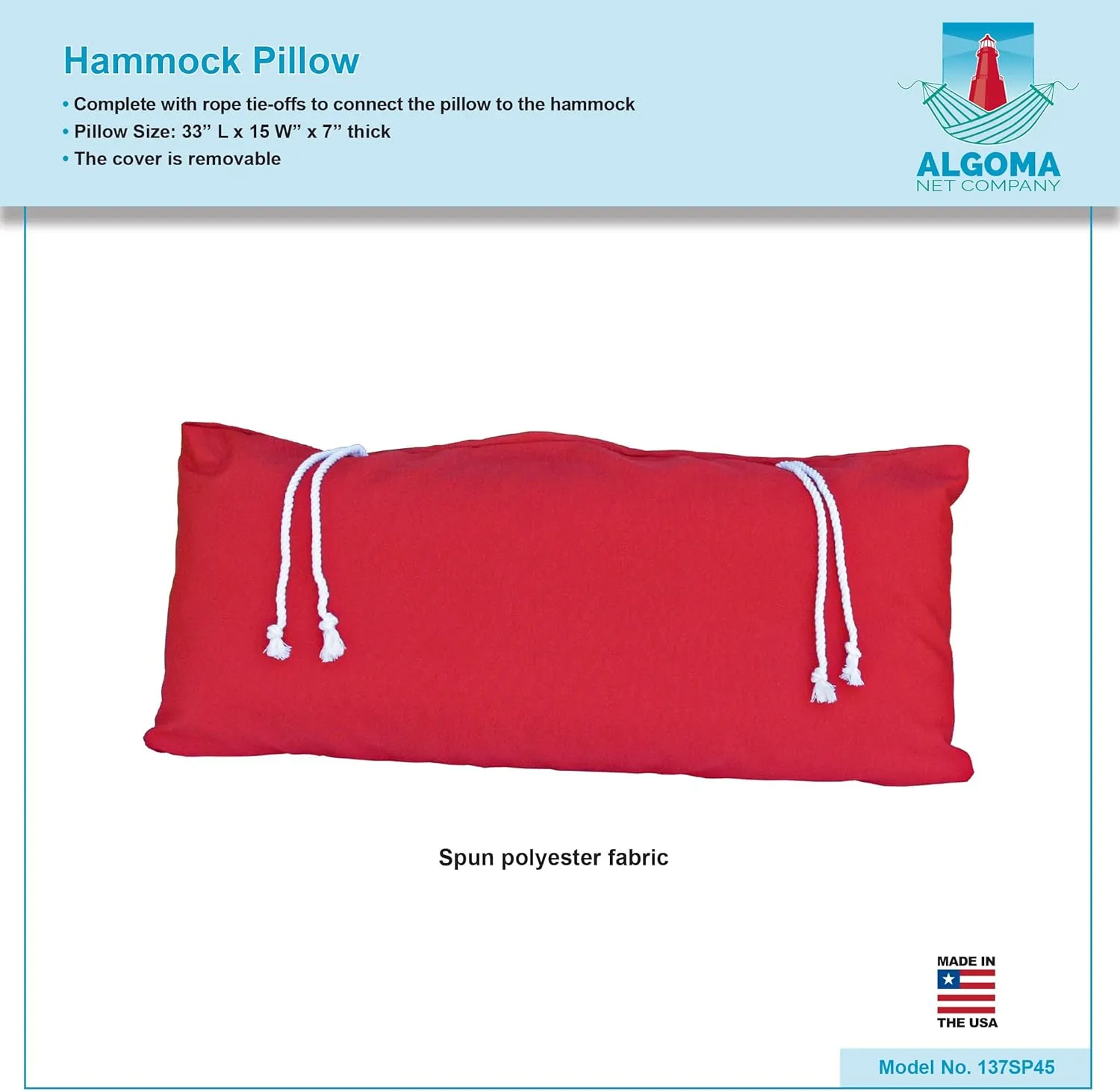 Algoma Net 137SP45 Cherry Rave Hammock Pillow, 1 Count (Pack of 1)