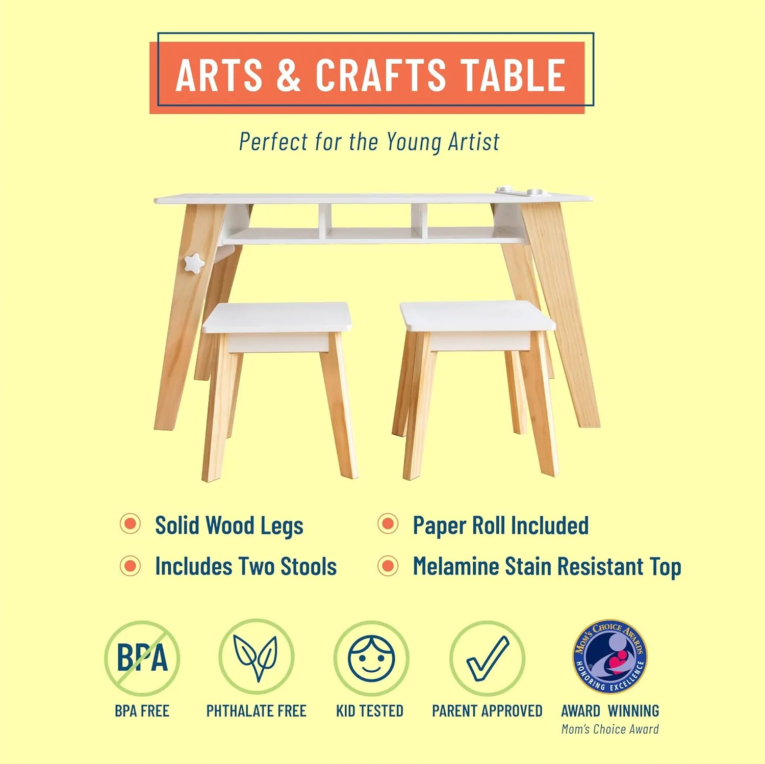 ALL 4 KIDS Axel Craft Play Table and 2 Chairs Set