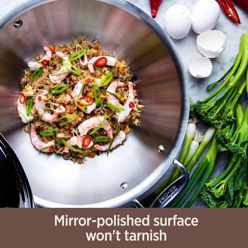 All-Clad Copper Core 5-Ply Stainless Steel Cookware Set 7 Piece Induction Oven Broiler Safe 600F Pots and Pans Silver