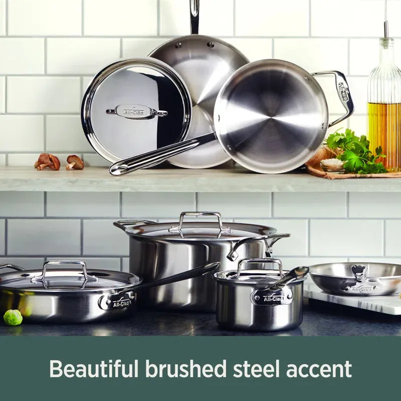 All-Clad D5 Stainless® Brushed 10 Piece Aluminum Cookware Set