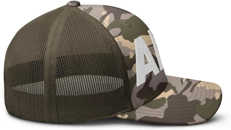 ALO Airport Hat (Embroidered Camouflage Trucker Cap) Flying to Waterloo Airport Gift
