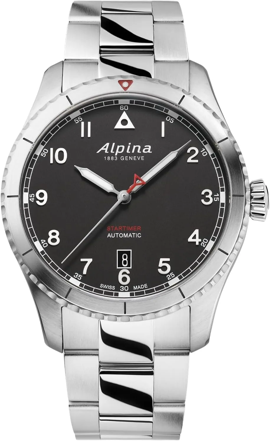 Alpina Startimer Swiss Automatic 3-Hand Stainless Steel Sapphire Crystal Watch, 41mm