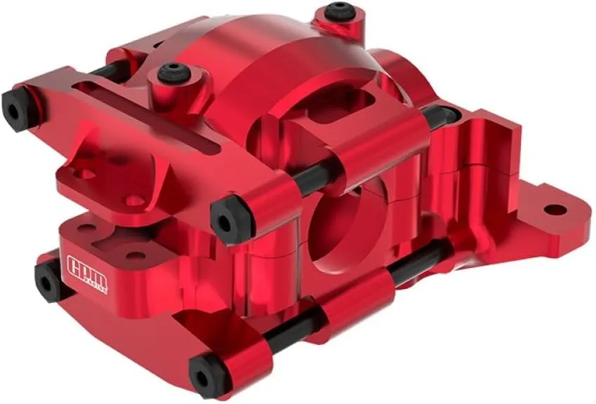 Aluminum 7075 Alloy Rear Upper and Lower Bulkhead for Traxxas 1:16 Mini Maxx 4WD 107154-1 / Mini XRT VXL-3S 108076-1 Monster Truck Upgrades - Red