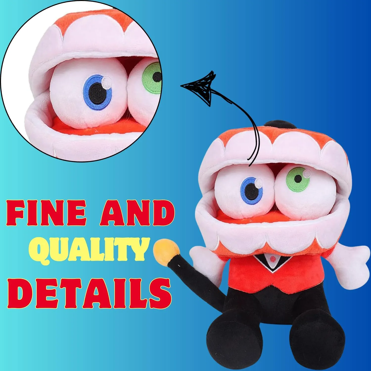 Amazing Plush - 10" Upgraded Circus Plushies - Stuffed Animal Hammock Corner - Soft Pillow for Home Decorations - Hugging Figures for Boys and Girls - Stuffed Animal Toys