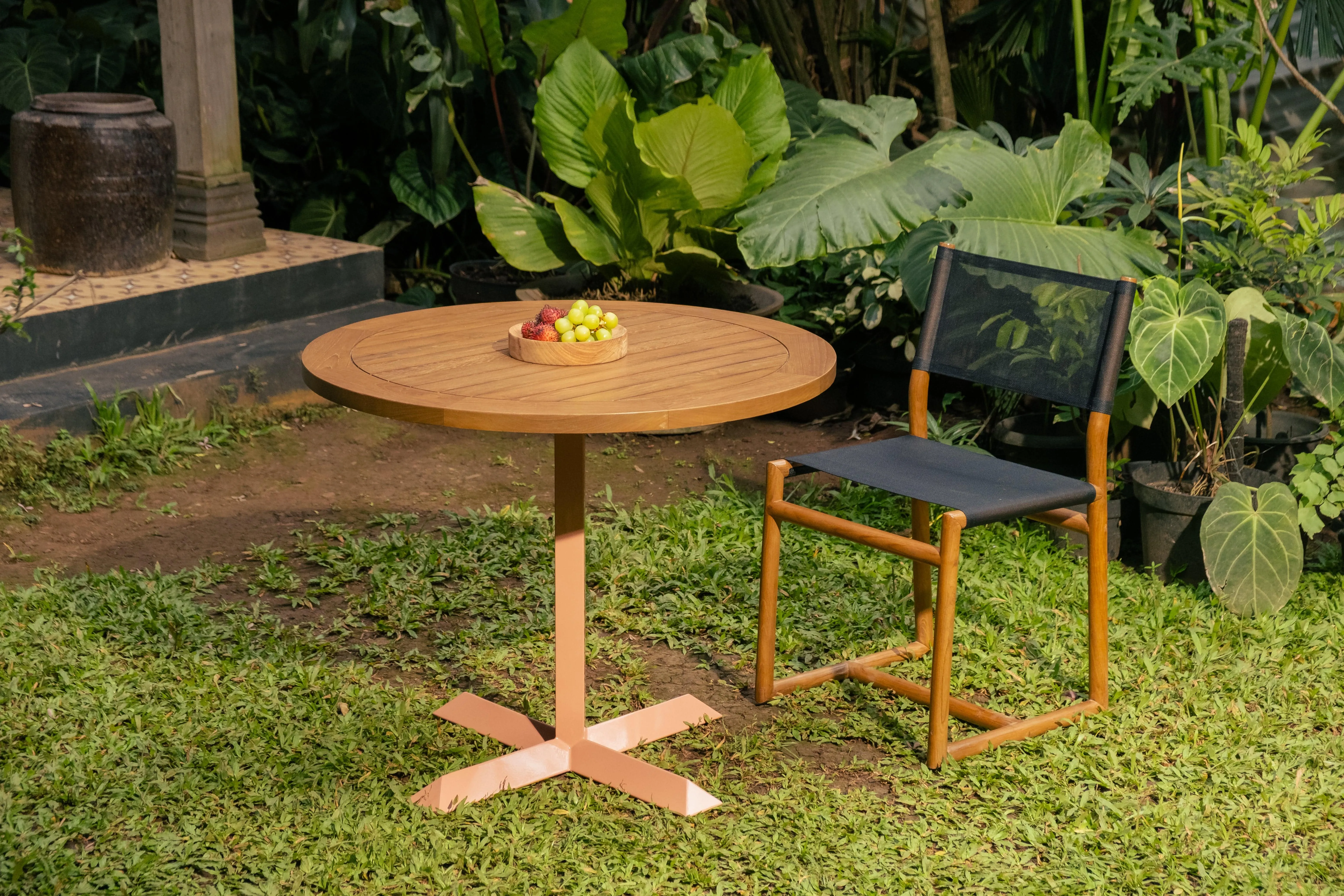 Andi Outdoor Pedestal Cafe & Bar Table Square (2 heights)