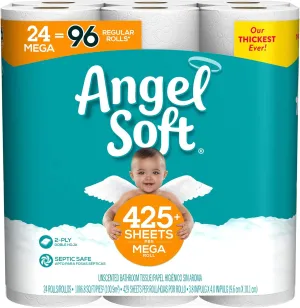 Angel Soft Mega Rolls, 24 Count