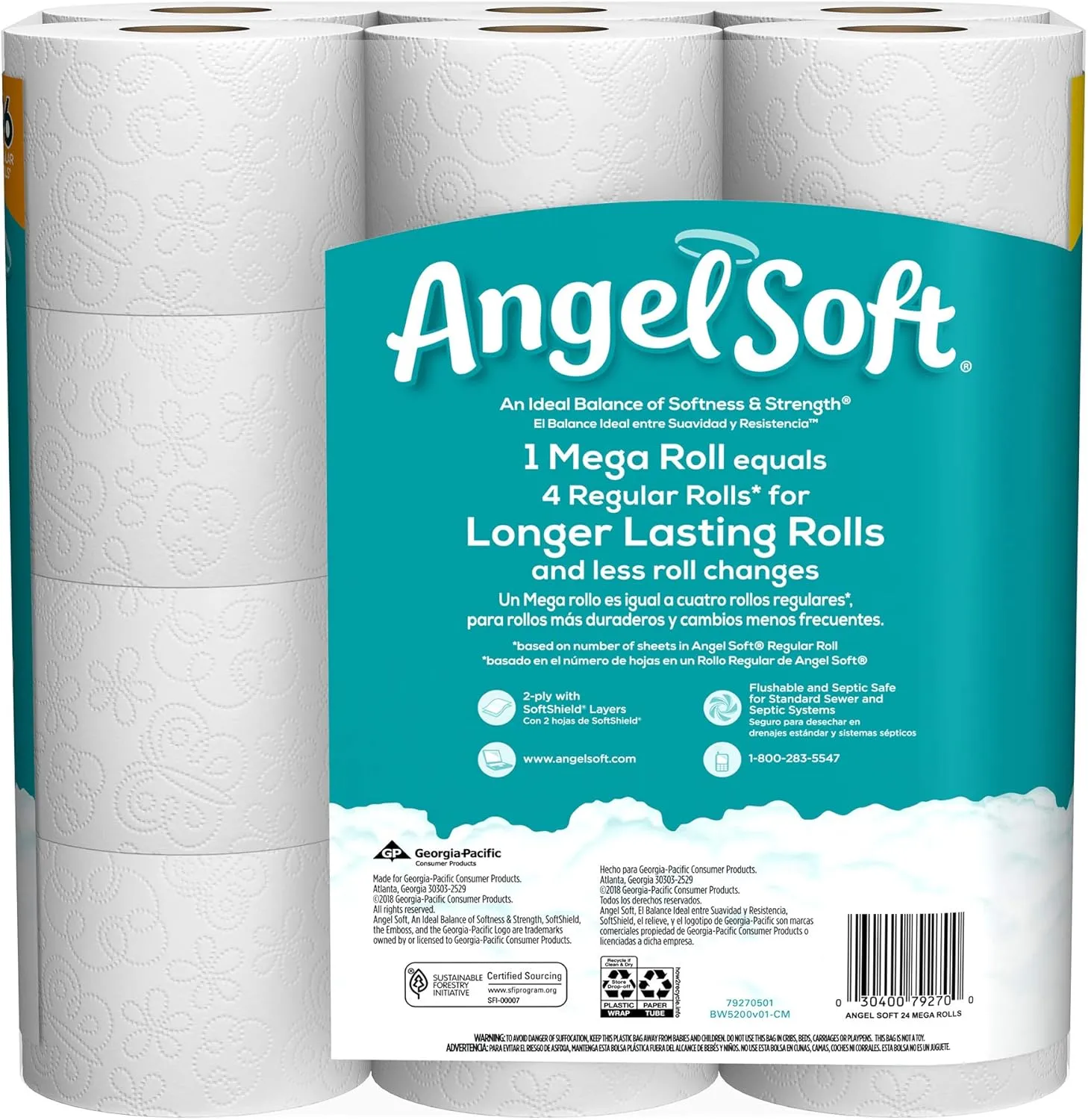 Angel Soft Mega Rolls, 24 Count