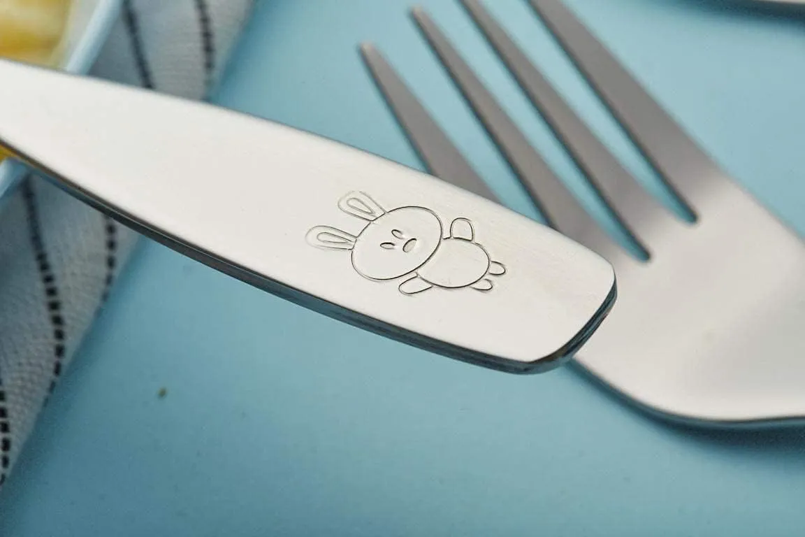 ANNOVA Kids Silverware 18 Pieces Children's Safe Flatware Set - Children Forks, Children Tablespoons, Toddler Utensils, Metal Cutlery Set for LunchBox (Stainless Steel, 18 Forks & Spoons)