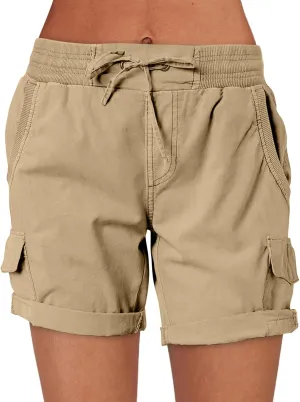 ANRABESS Womens Summer Shorts 2025 Dressy Casual Hiking Cargo Shorts Trendy Outdoor Outfits 6 Pockets