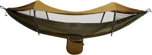 Anti-Mosquito and Anti-Sun Camping Hammock,Camping Hammock with Mosquito Net and Rainfly Cover,Portable with Storage Bag,Green