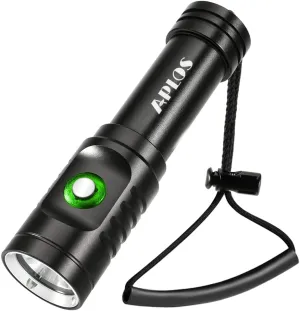 APLOS AP01 Diving Flashlight with Power Indicator, IPX8 Waterproof Professional Rechargable Dive Light