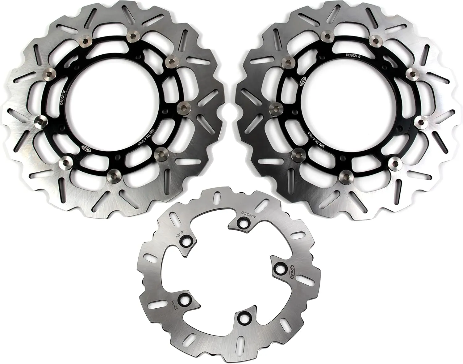 Arashi Front Rear Brake Disc Rotors for Yamaha YZF R6 2005-2016 Motorcycle Replacement Accessories YZF-R6 2006 2007 2008 2009 2010 2011 2012 2013 2014 2015 Black YZF-R1