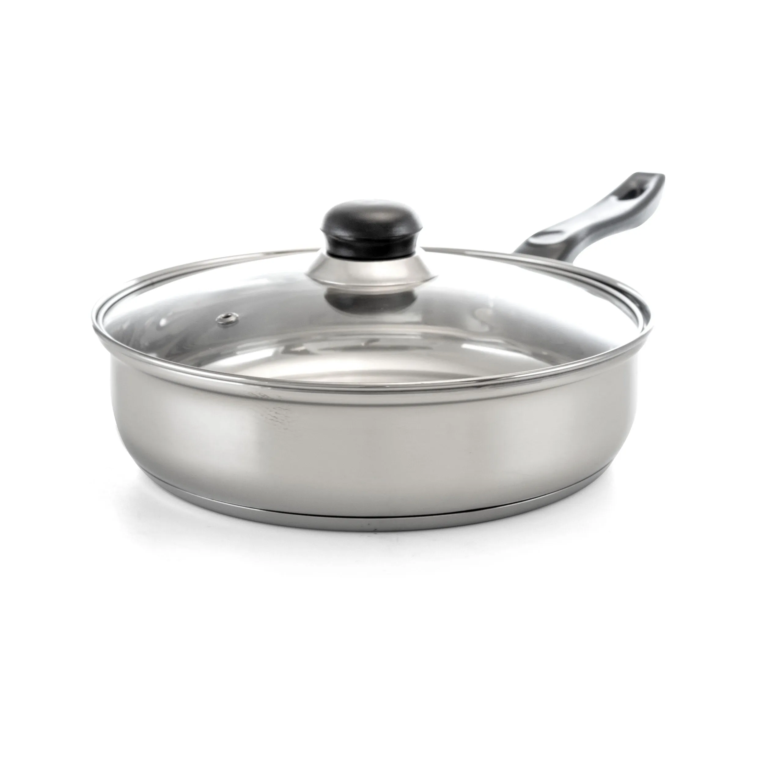 Arezzo 8 Piece Stainless Steel Glass Lids Kitchen Cookware Set with Stay Cool Handle