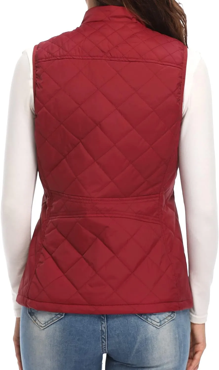 Argstar Women's Vest, Quilted Lightweight Zip Pockets Padded Gilet (XS-2XL)