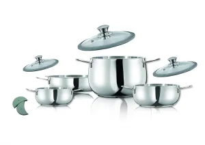 Arimi Bella 7-piece Italian Stainless Steel Cookware Set - Glass Lids|Arimi Bella Batterie De Cuisine Italienne En Acier Inoxydable 7 Pieces - Couvercle En Verre