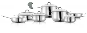 Arimi Luna 12-piece Italian Stainless Steel Cookware Set|Arimi Luna Batterie De Cuisine Italienne En Acier Inoxydable 12 Pieces