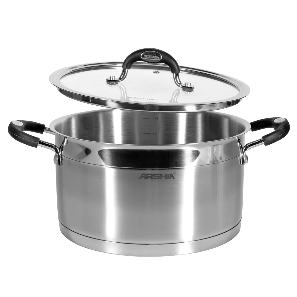 Arshia Stainless Steel Casserole 18cm