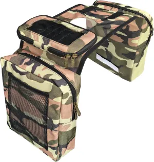 ATV Tank Bag Saddle Bag Waterproof Motorcycle Bag Compatible with Snowmobile Sportsman Scrambler FourTrax Grizzly UTV Hanging Storage Bag Camo Brown
