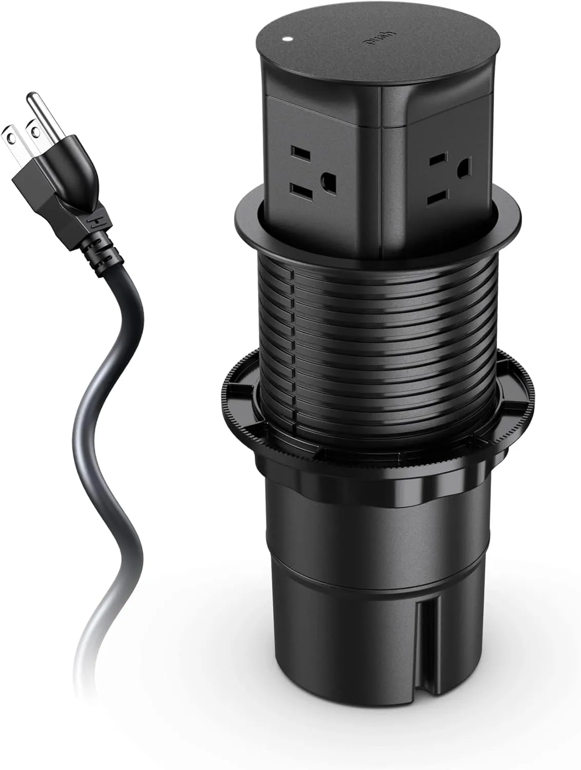 Automatic Pop Up Outlet Station for Kitchen Counter Island, Splash Resistant, 3.15" Diameter Round Pop Up Counter Outlet, Conference Table Power Hub